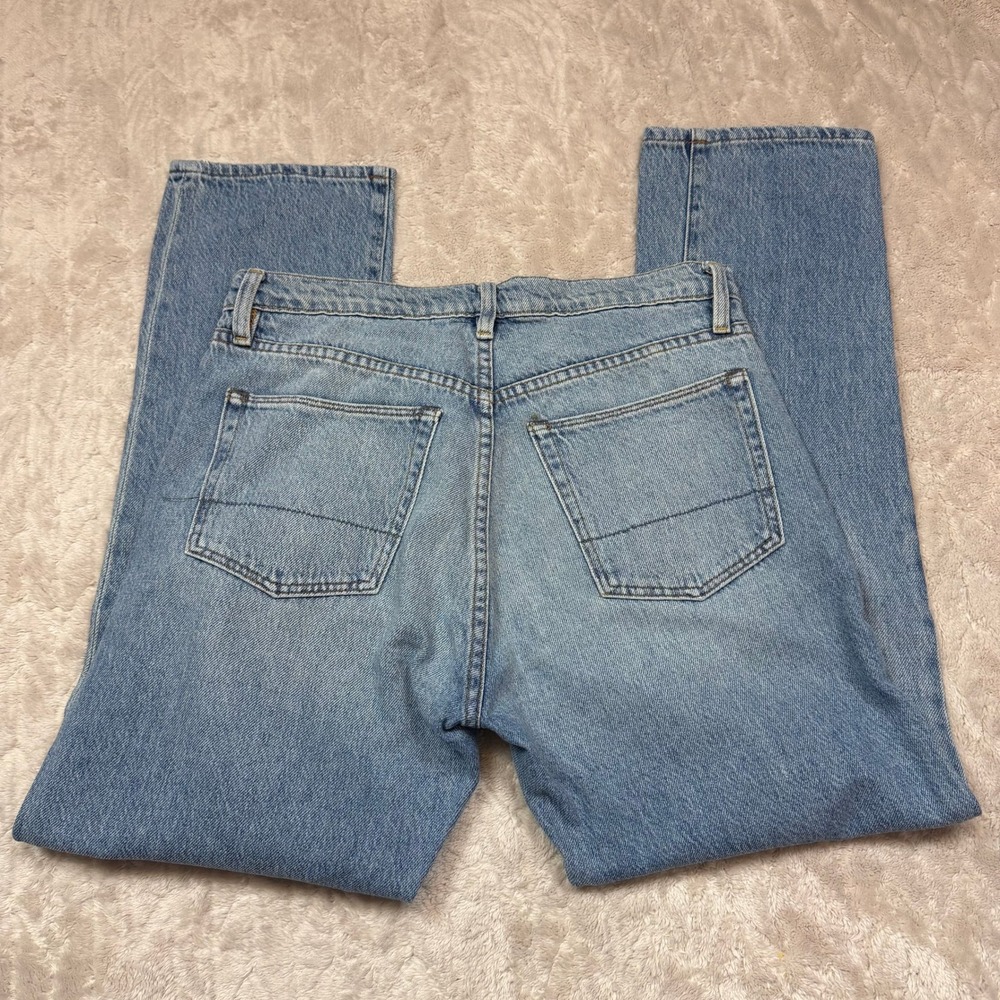 NSF Women Light Wash High Rise Straight Leg Button Fly Jeans Size 25 Made in USA